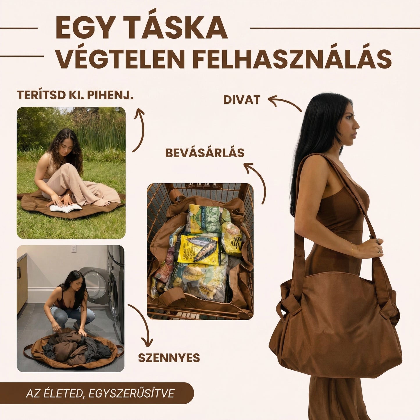 HeyBag - Multifunkciós FoldTote Táska